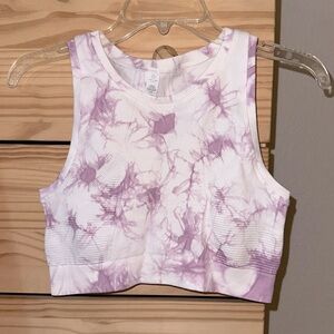 Aerie tie dye cropped workout top